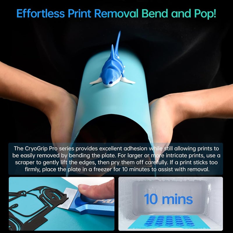 BigTreeTech BIQU Cryogrip Pro Glacier 355x346MM for Bambu-Lab H2D/H2S 3D Printer Double Sided Panda Build Plate - Image 5